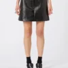 Alligator-look patent leather mini skirt, black Alligator-look patent leather mini skirt, black