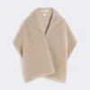 Alpaca and cashmere teddy stole, moss green