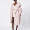 Alpaca and wool teddy bear icon coat, pink