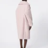 Alpaca and wool teddy bear icon coat, pink