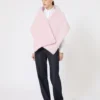 Alpaca and wool teddy stole, beige pink