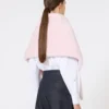Alpaca and wool teddy stole, beige pink