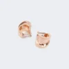 Asymmetric metal earrings, bronze Asymmetric metal earrings, bronze