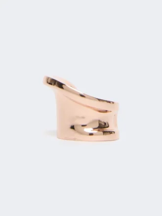 Asymmetric metal ring, bronze