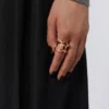 Asymmetric metal ring, bronze Asymmetric metal ring, bronze