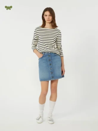 Authentic denim mini skirt, navy