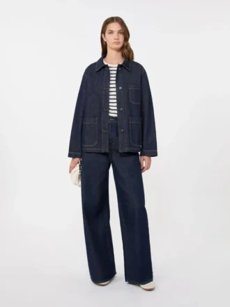 Authentic denim shacket, navy