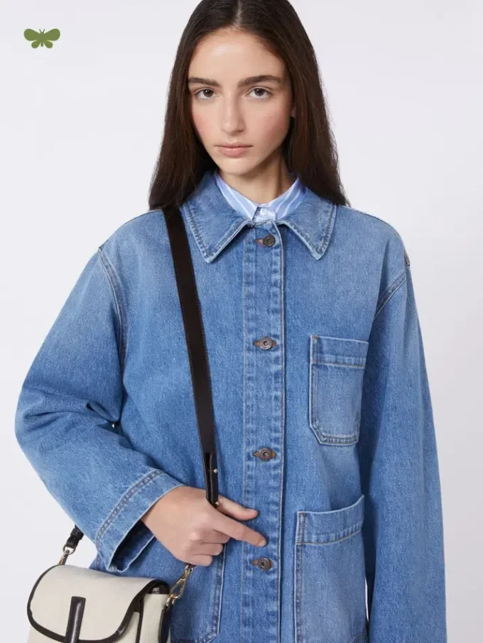 Authentic denim shacket, navy Authentic denim shacket, navy