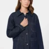 Authentic denim shacket, navy Authentic denim shacket, navy