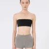 Bandeau bra in stretch viscose, black