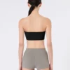 Bandeau bra in stretch viscose, black