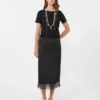Basic cotton jersey t-shirt, black