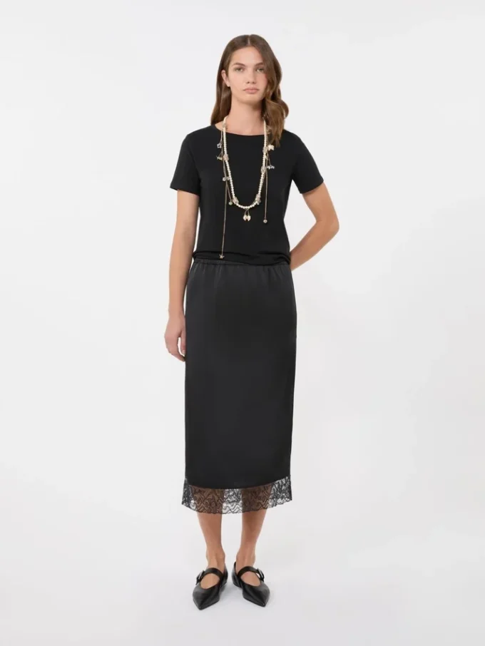 Basic cotton jersey t-shirt, black