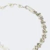 Bead and metallic necklace, silver Bead and metallic necklace, silver