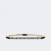 Bejewelled satin belt, black Bejewelled satin belt, black