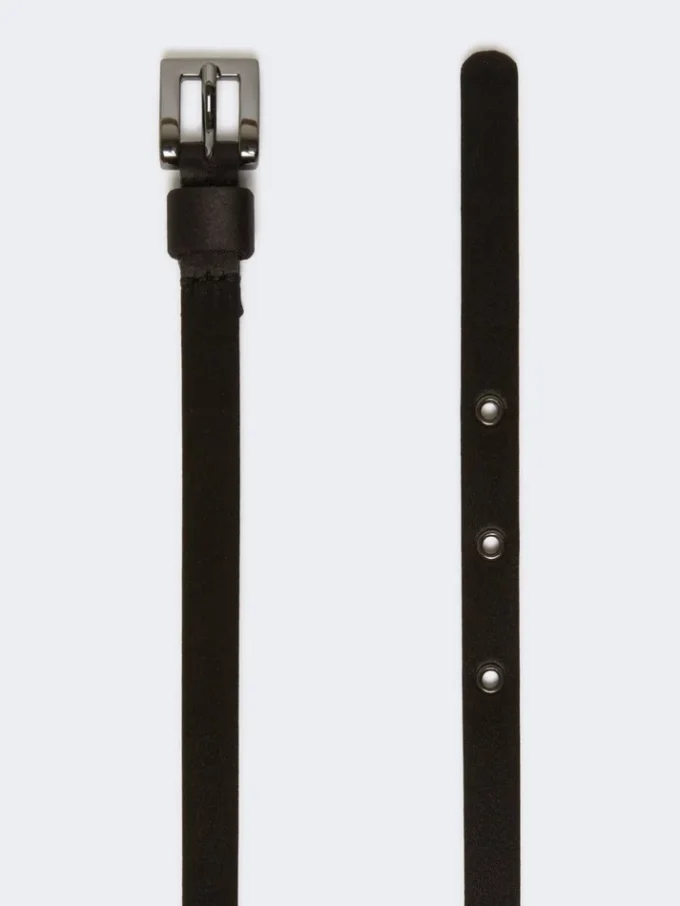 Bejewelled satin belt, black Bejewelled satin belt, black