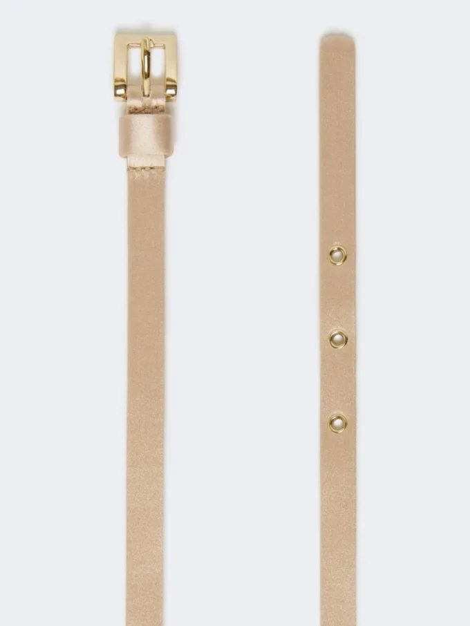 Bejewelled satin belt, powder Bejewelled satin belt, powder