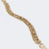 Bejewelled satin belt, powder Bejewelled satin belt, powder