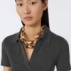 Bold metal necklace, bronze Bold metal necklace, bronze
