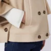 Boxy-fit cashmere cape, albino