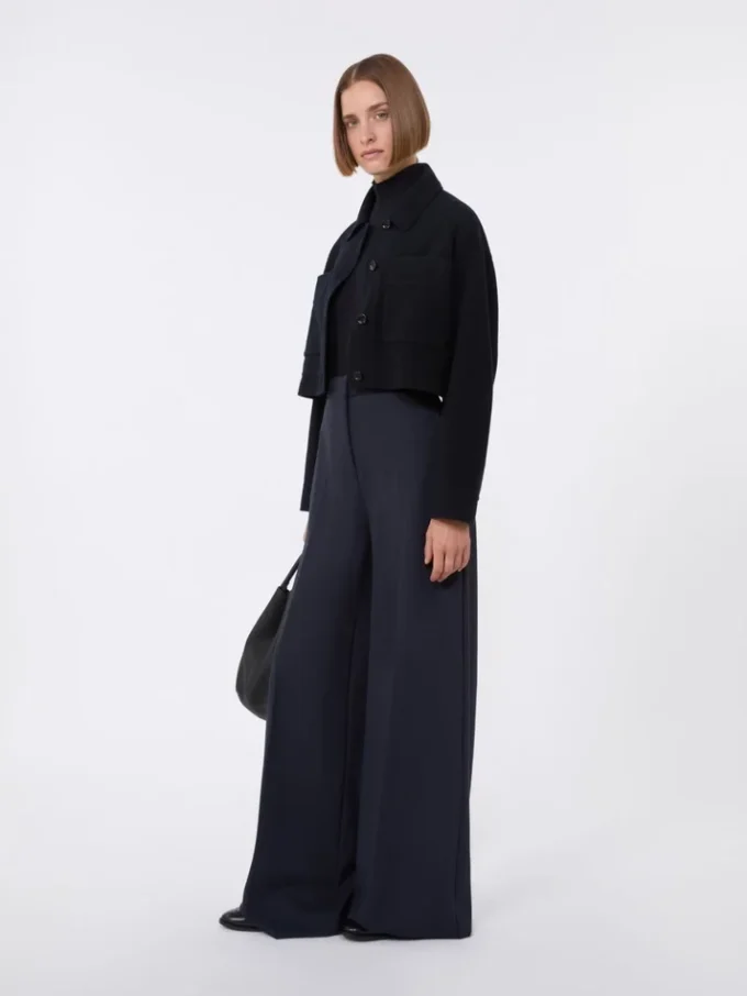 Compact jersey trousers, ultramarine