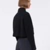 Boxy-fit wool and cashmere jacket, ultramarine