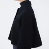 Boxy-fit wool and cashmere jacket, ultramarine