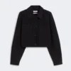 Boxy-fit wool and cashmere jacket, ultramarine