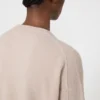 Boxy-fit wool and cashmere sweater, powder
