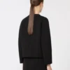 Boxy jacket in cady, black