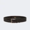 Braided leather belt, black Braided leather belt, black