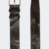 Braided leather belt, black Braided leather belt, black