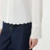 Breast-pocket cotton shirt, ivory