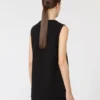 Cady crew neck blouse, black