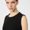 Cady crew neck blouse, black