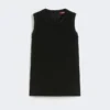 Cady crew neck blouse, black
