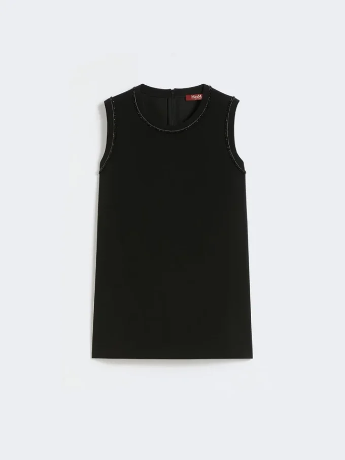 Cady crew neck blouse, black