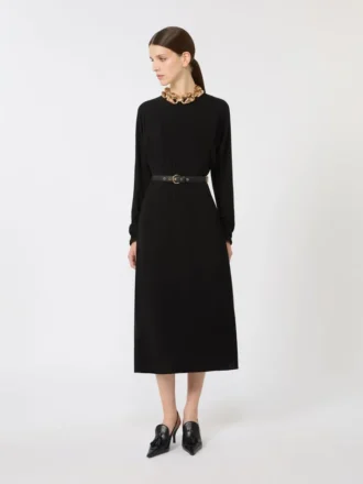 Cady flared dress, black