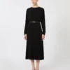 Cady flared dress, black Cady flared dress, black