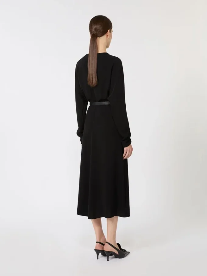 Cady flared dress, black Cady flared dress, black