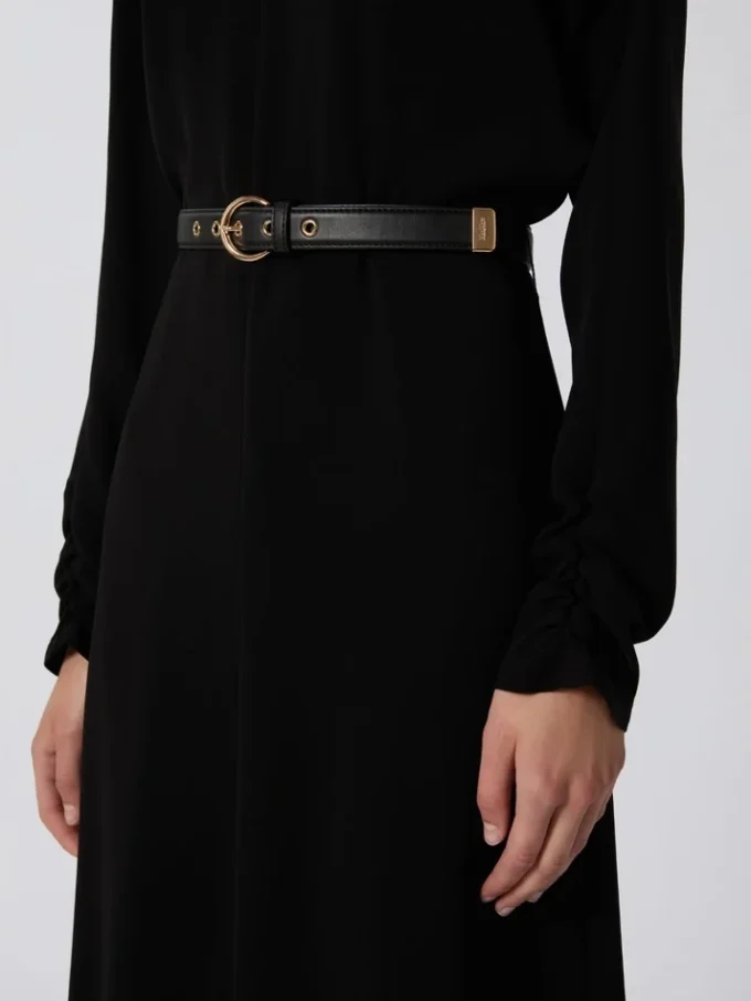 Cady flared dress, black Cady flared dress, black