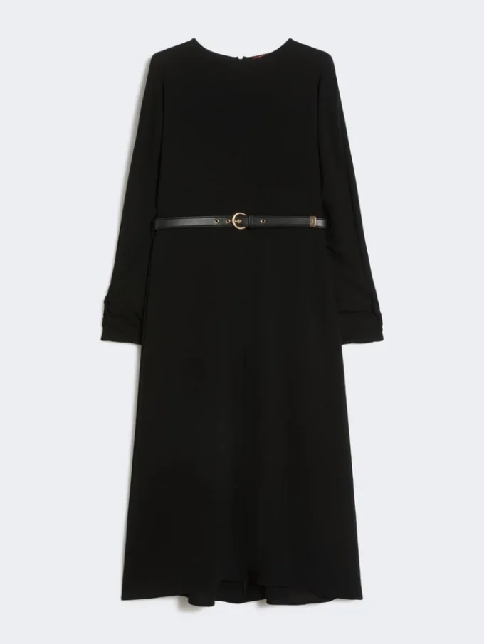 Cady flared dress, black Cady flared dress, black