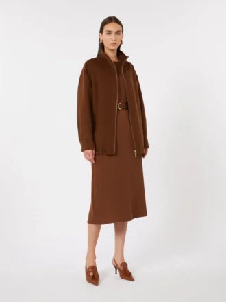 Cady flared dress, chocolate