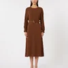 Cady flared dress, chocolate Cady flared dress, chocolate