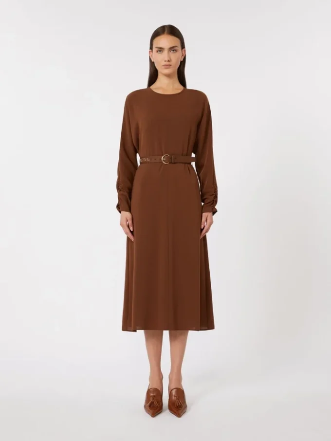 Cady flared dress, chocolate Cady flared dress, chocolate
