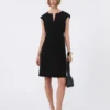 Cady princess-line dress, black Cady princess-line dress, black