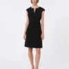 Cady princess-line dress, black Cady princess-line dress, black