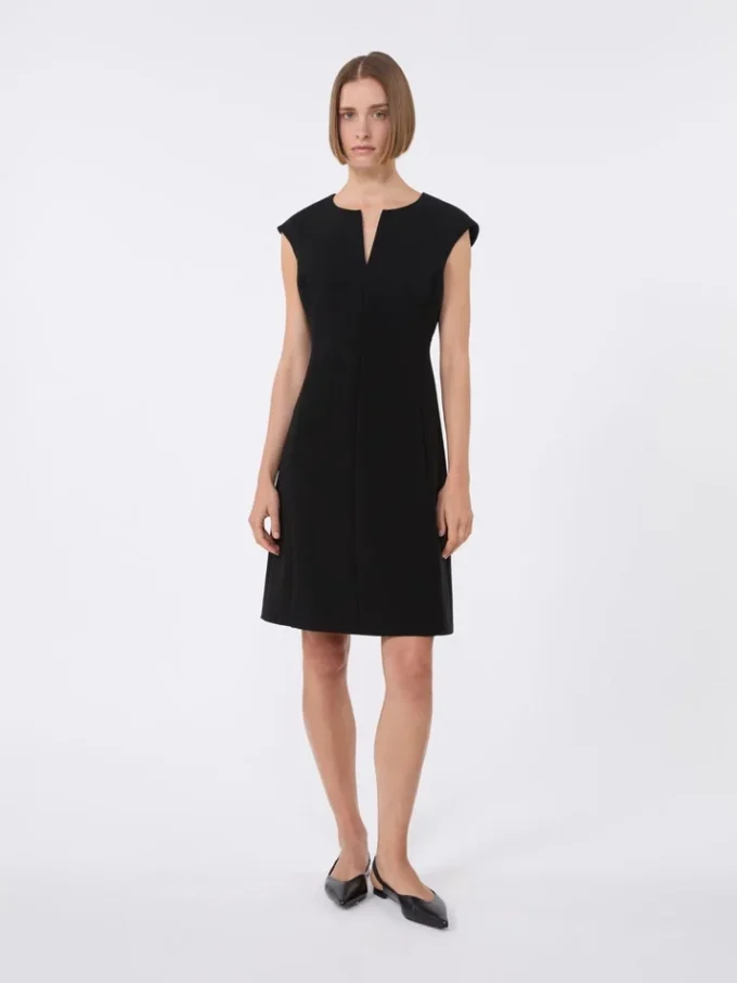 Cady princess-line dress, black Cady princess-line dress, black