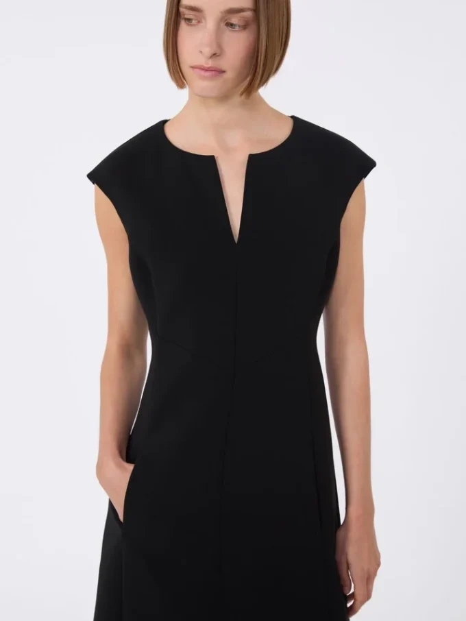 Cady princess-line dress, black Cady princess-line dress, black