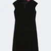 Cady princess-line dress, black Cady princess-line dress, black